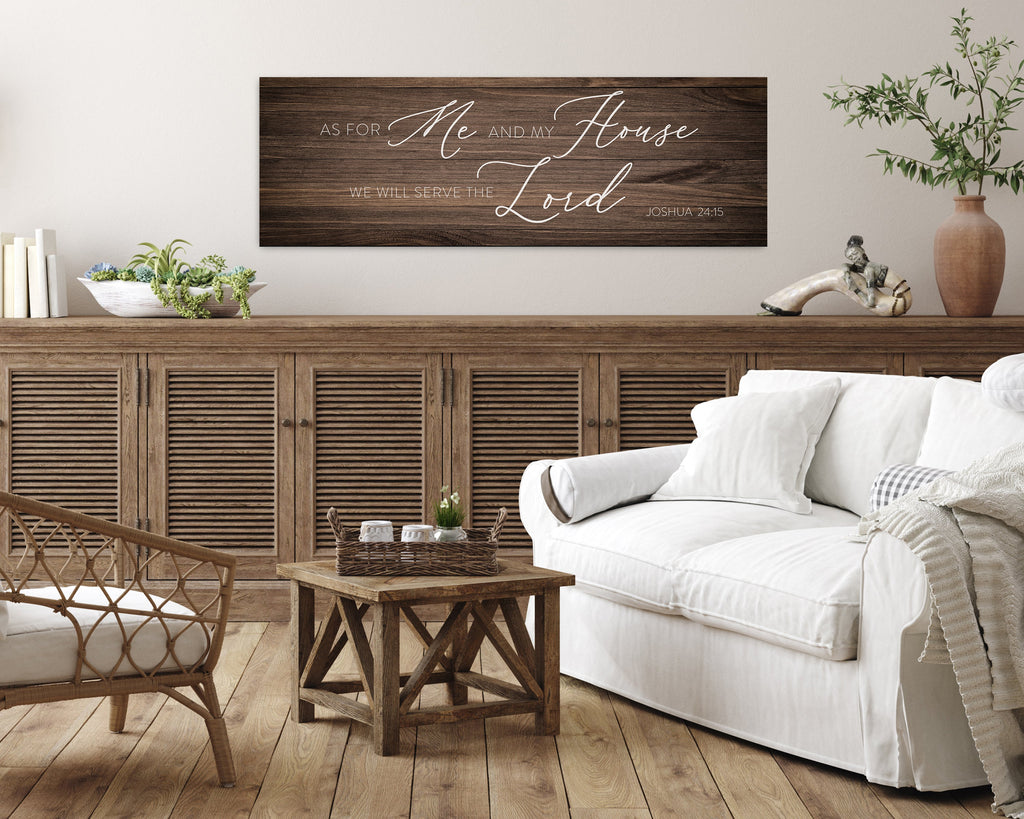 As For Me And My House Sign: Christian Wall Art