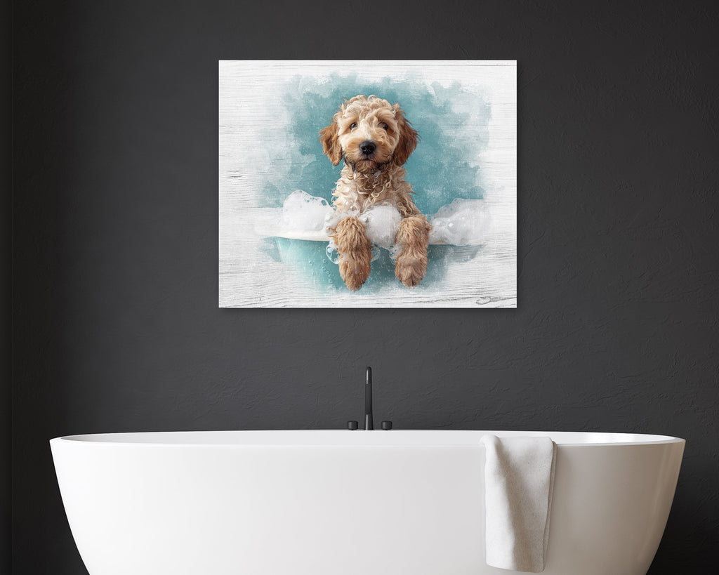Animals in Bathtub Wall Art