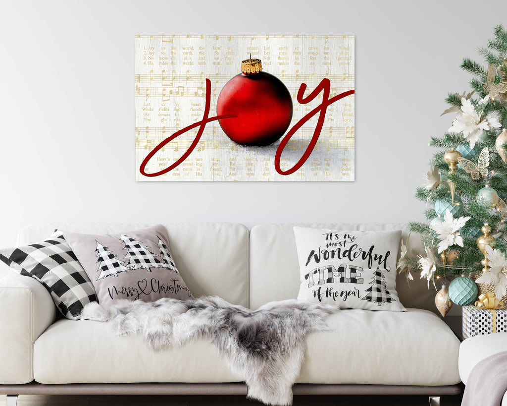 Joy to the World Canvas, Christmas Ornament Joy Sign