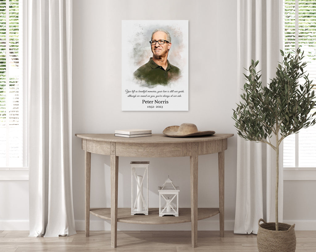 Custom Watercolor Memorial Portrait