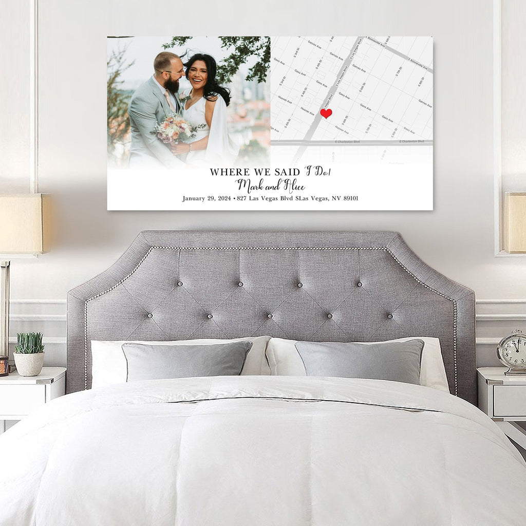 Personalized Wedding Location Map gift