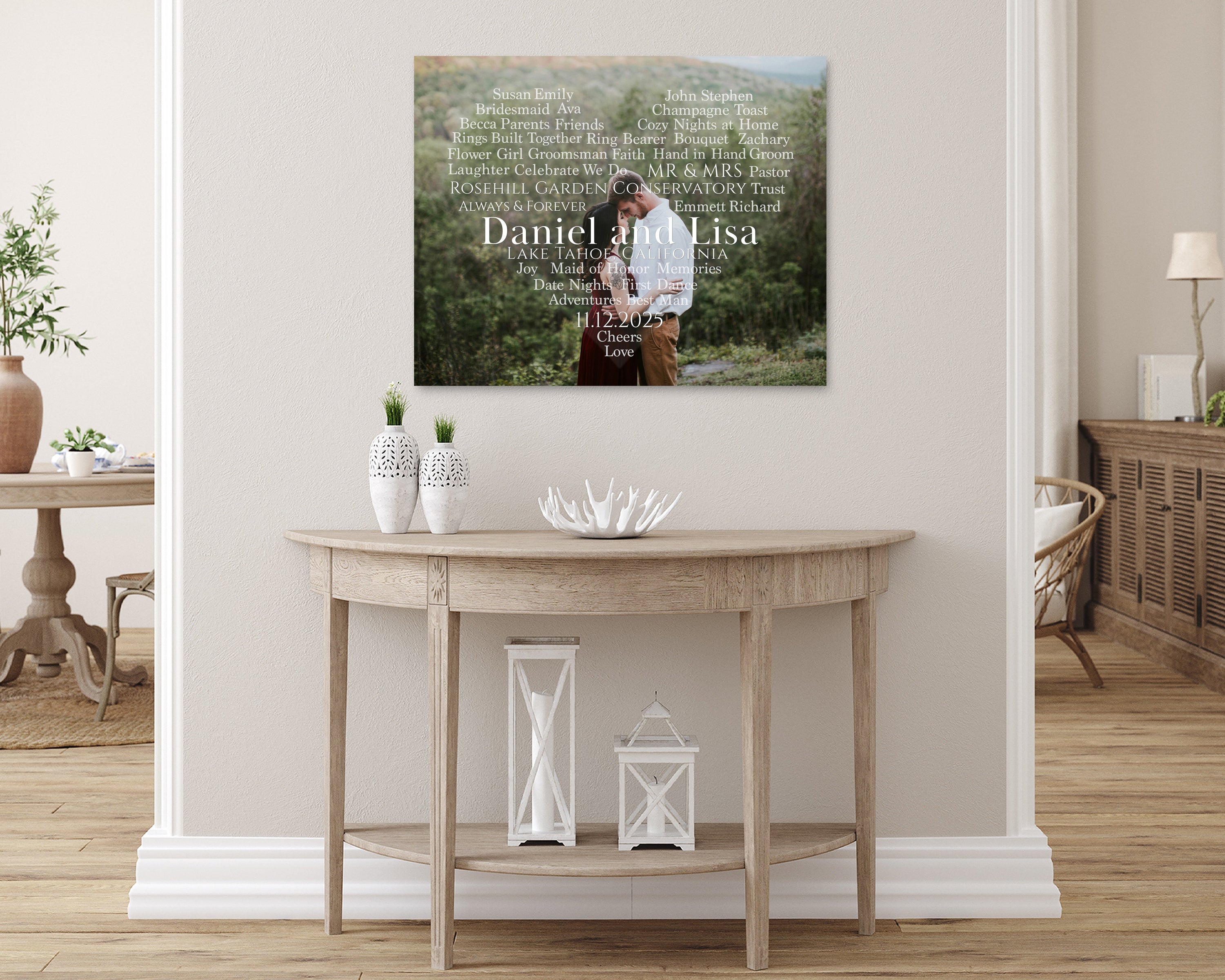 Custom Word Cloud Heart Photo: Personalized Photo Art
