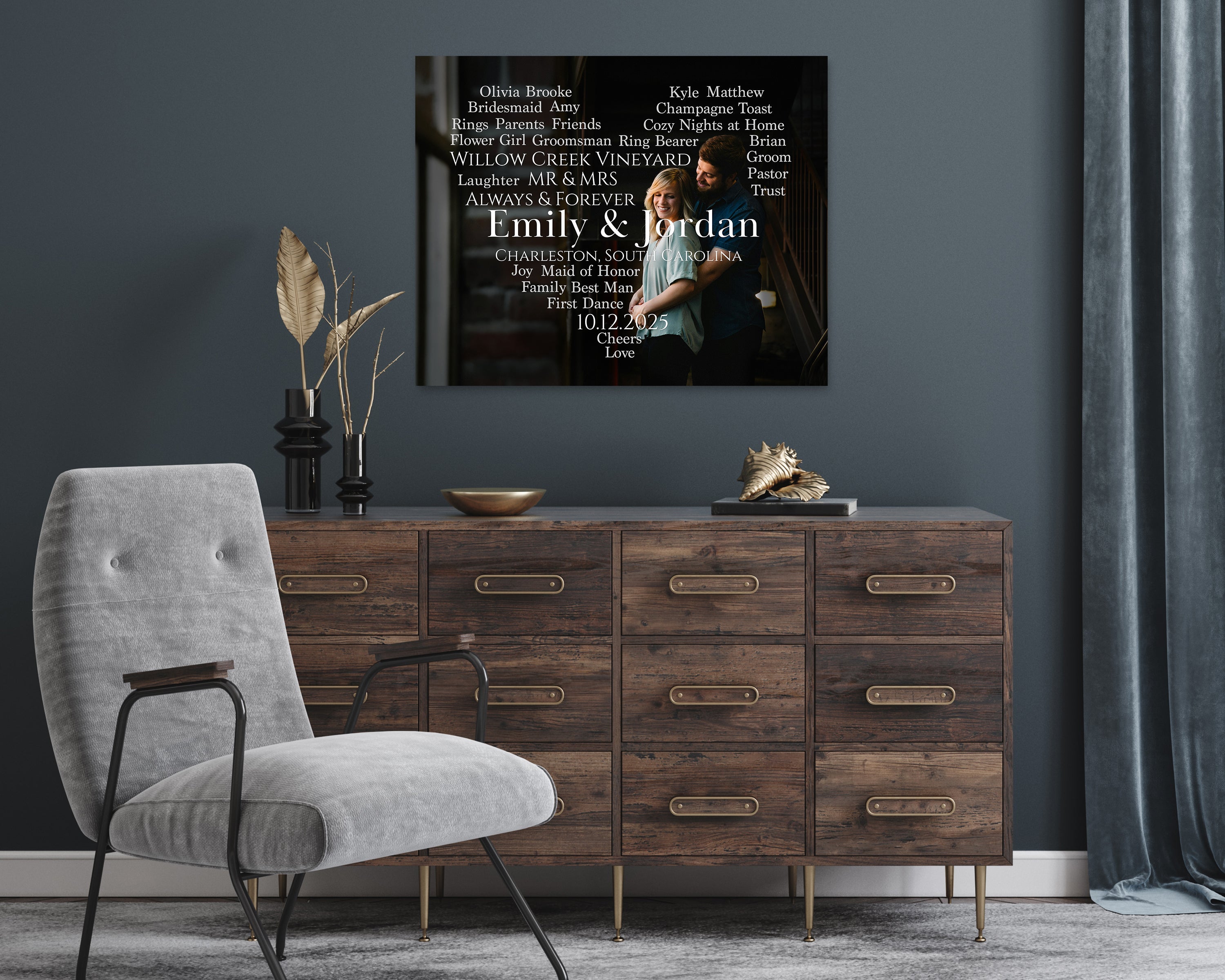 Custom Word Cloud Heart Photo: Personalized Photo Art