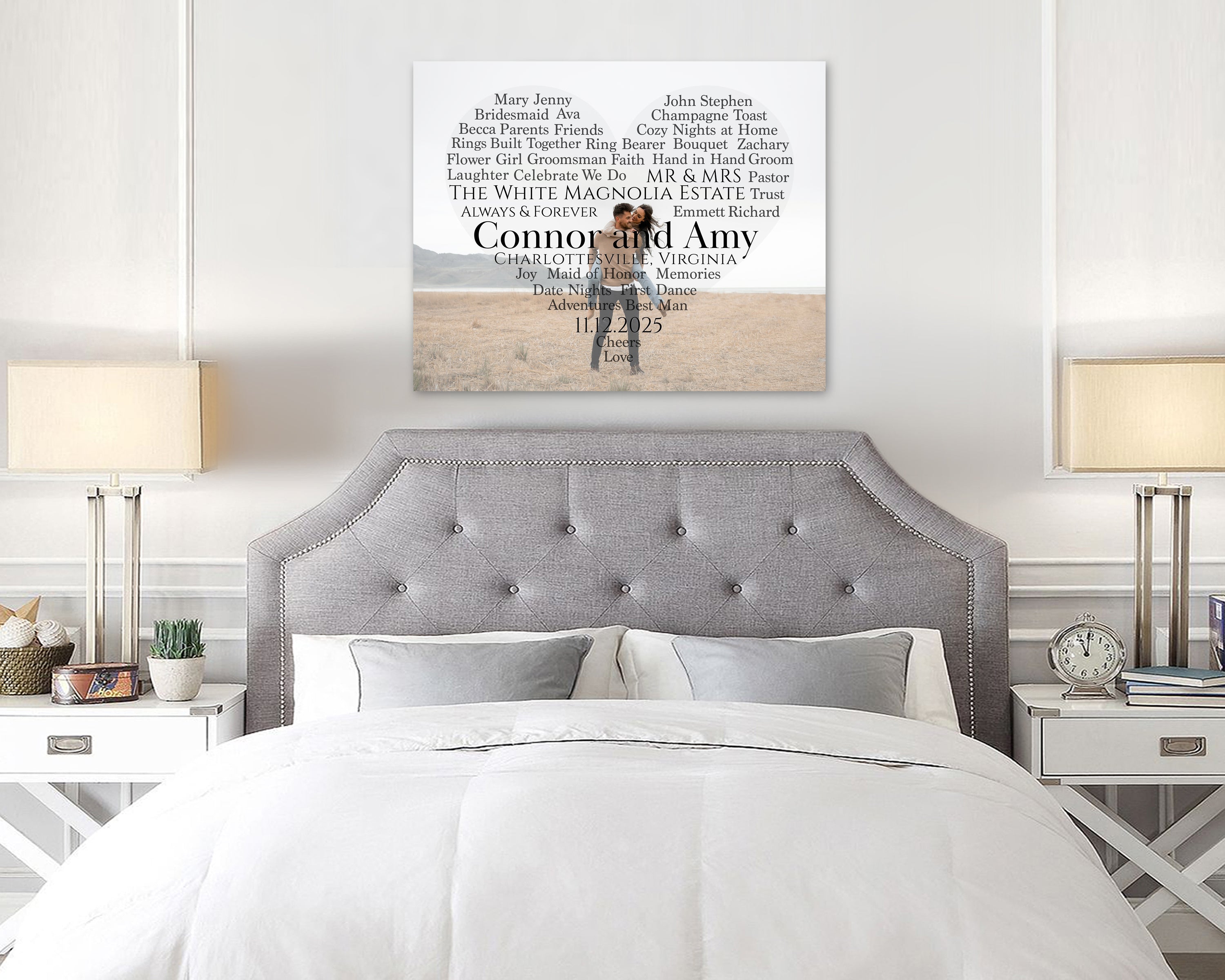Custom Word Cloud Heart Photo: Personalized Photo Art
