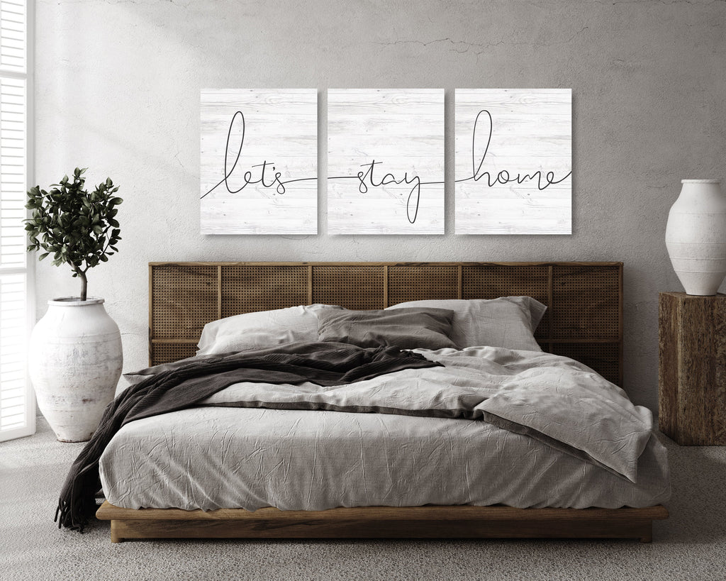 Let's Stay Home Canvas Set - Home Decor Wall Art